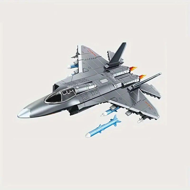 Конструктор военный самолет J-35 Fighter 621 деталей (586)