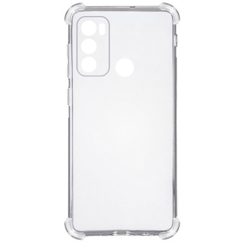 Противоударный TPU чехол GETMAN Ease logo усиленные углы Full Camera для Motorola Moto G60 Прозрачный (Безцветный)