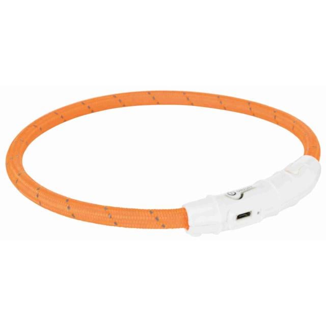 Ошейник светящийся Trixie USB Flash для собак XL 65 см Оранжевый
