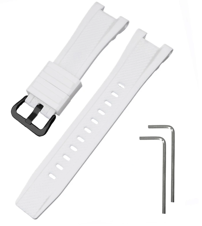 Ремінець для Casio G-Shock GST-W300 White BK (4084)