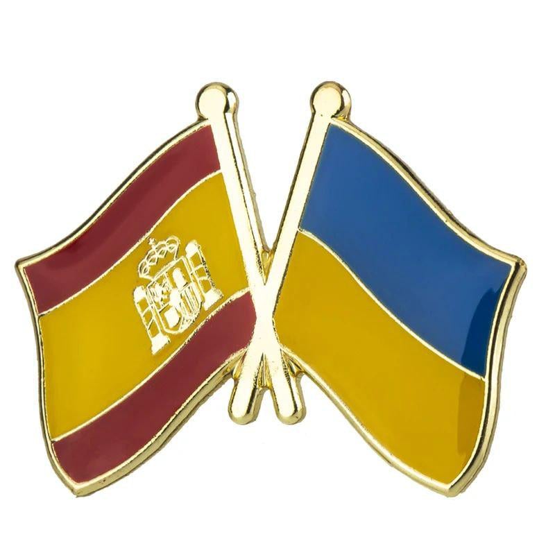 Значок двойной Friendship Flag Украина/Испания (18819357)