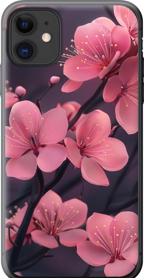 Чехол на iPhone 11 Пурпурная сакура (6075t-1722-42517) Чехол на iPhone 11 Пурпурная сакура (6075t-1722-42517)