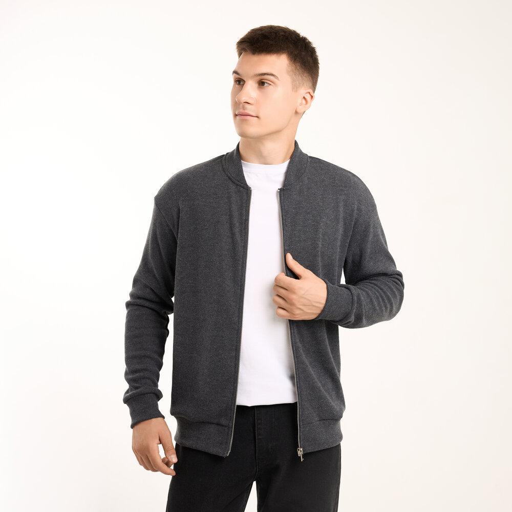 Джемпер мужской Pobedov Moon на молнии XL Темно-серый (25021/3) - фото 2 Джемпер мужской Pobedov Moon на молнии XL Темно-серый (25021/3) - фото 2