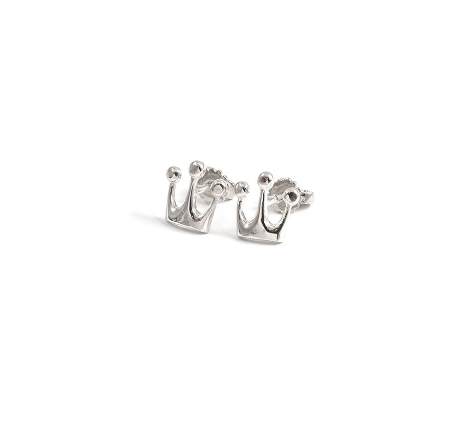 Пусети у вигляді корони Maxi Silver 6105 (86105)