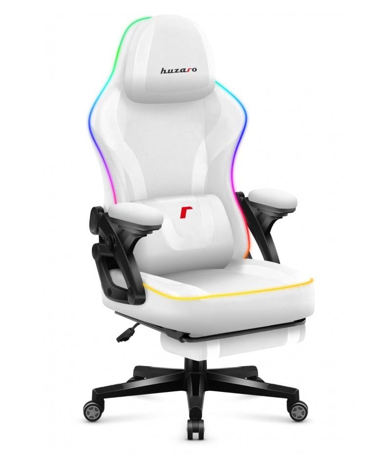 Комп'ютерне крісло Huzaro Force 4,6 тканина RGB White (19048220) - фото 1