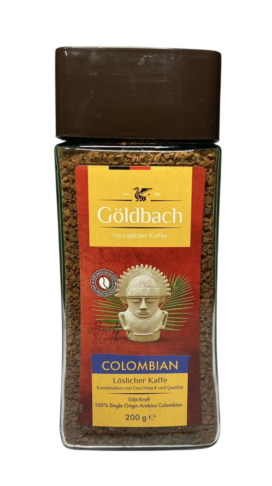 Кофе Goldbach Colombian растворимый в стеклянной банке 200 г (54095)