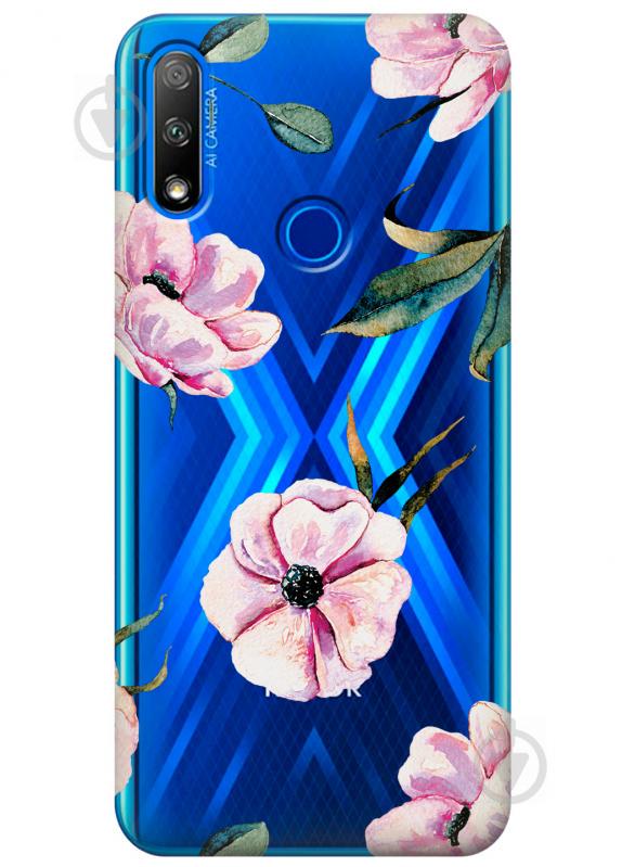 Прозрачный силиконовый чехол iSwag для Huawei Honor 9X с рисунком - Пионы (KS2683) Прозрачный силиконовый чехол iSwag для Huawei Honor 9X с рисунком - Пионы (KS2683)