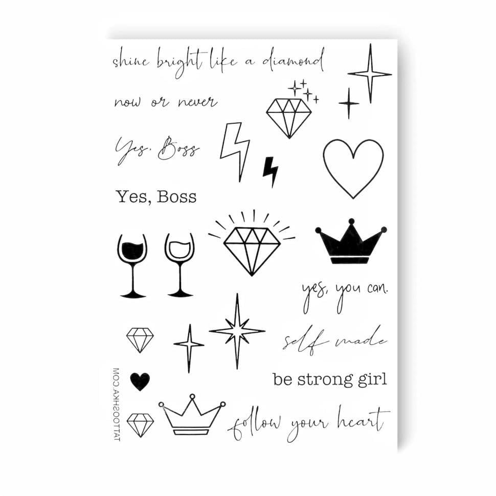 Набір тату тимчасових GIRL POWER (LB-101)