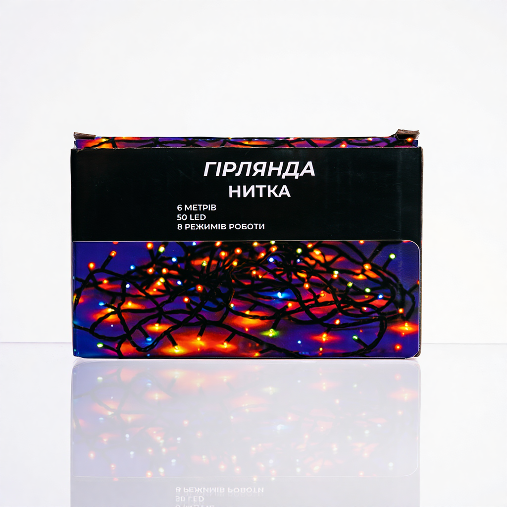 Гирлянда комнатная Нить W50LED6MWW 6 м 50 LED Белый/Белый (29912684) - фото 6 Гирлянда комнатная Нить W50LED6MWW 6 м 50 LED Белый/Белый (29912684) - фото 6