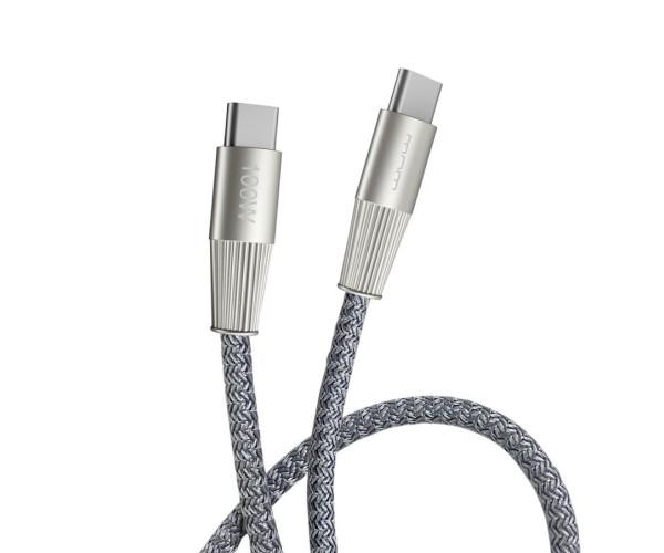 Кабель Data WUW-X201 Type-C to Type-C 100W 1 м Grey - фото 2