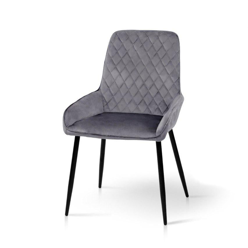 Стул кухонный Мікс Меблі Николь XS-2839 из металла/ткани велюр Черный/Серый (А0057527)