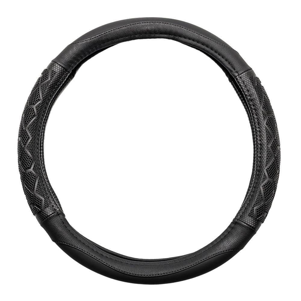 Чохол на кермо Elegant вставка ромб L 40 см Чорний (EL 115 032) Чохол на кермо Elegant вставка ромб L 40 см Чорний (EL 115 032)