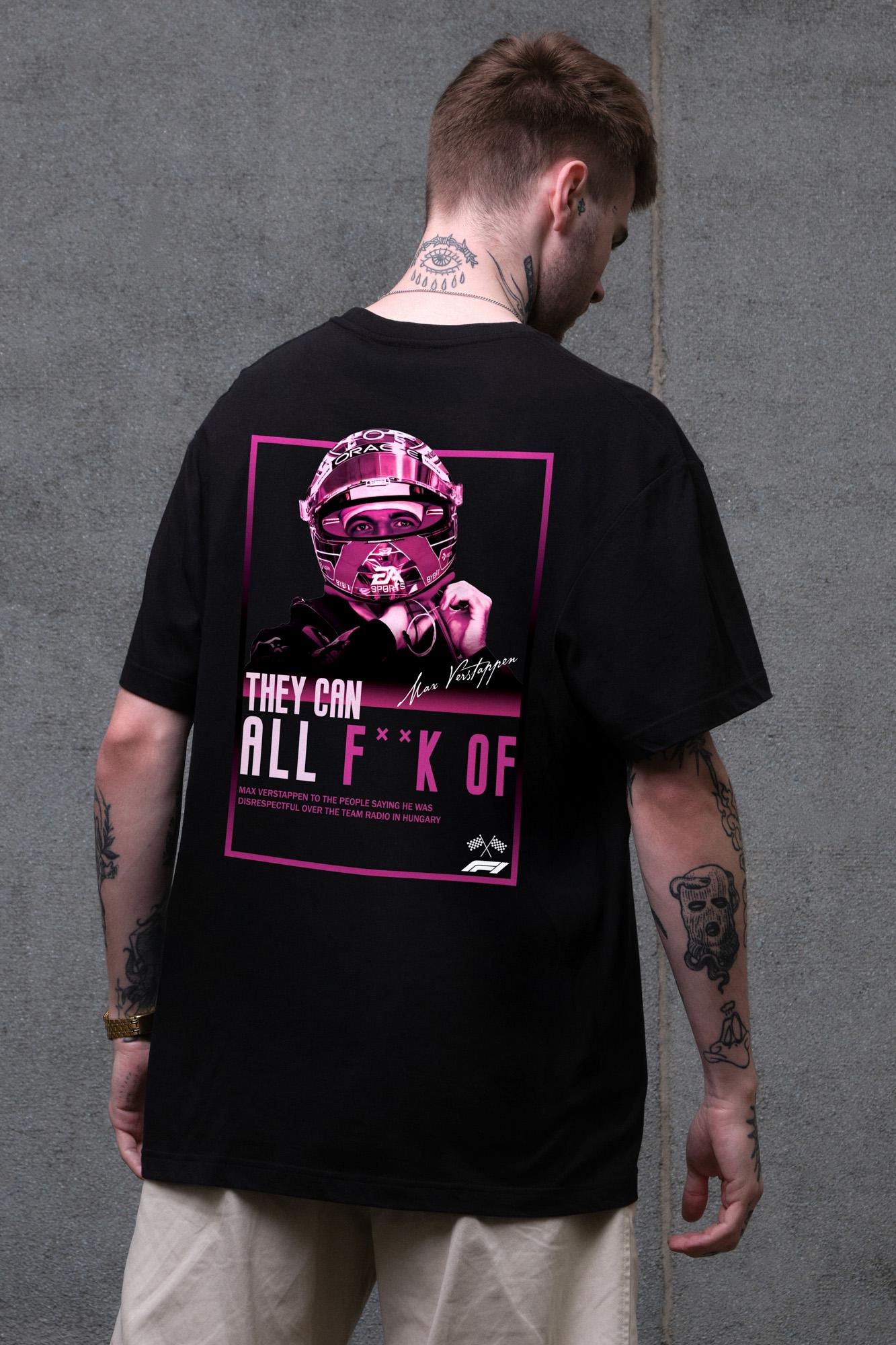 Футболка чоловіча Without з принтом Verstappen оверсайз L/XL Black (L8049676)