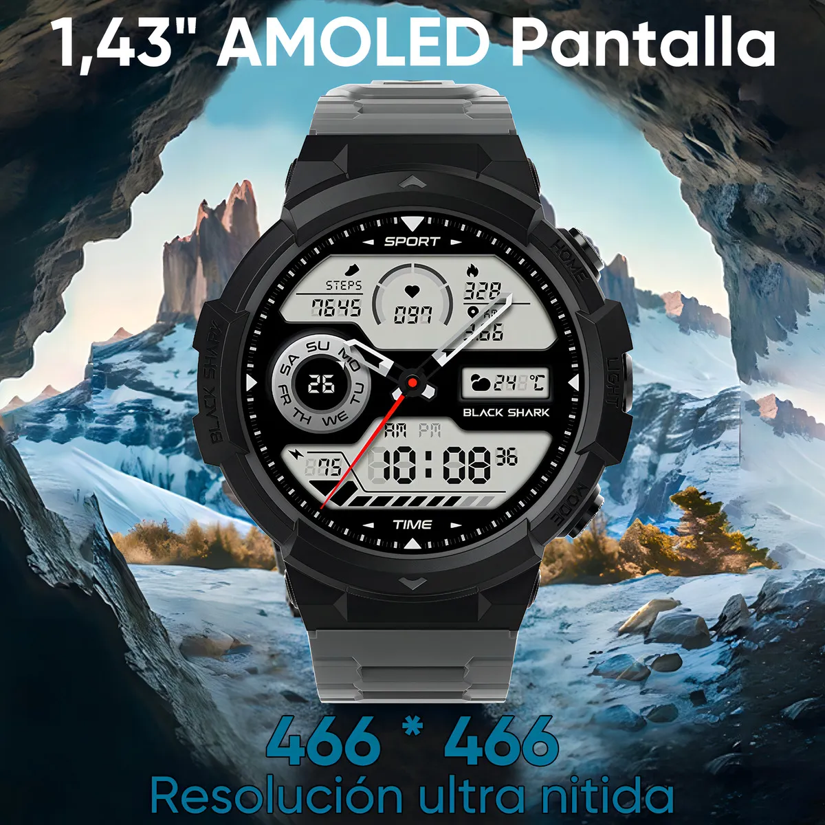 Смарт-часы Black Shark GS3 Sport BS-W2402 Mist Black (1149171) - фото 5 Смарт-часы Black Shark GS3 Sport BS-W2402 Mist Black (1149171) - фото 5