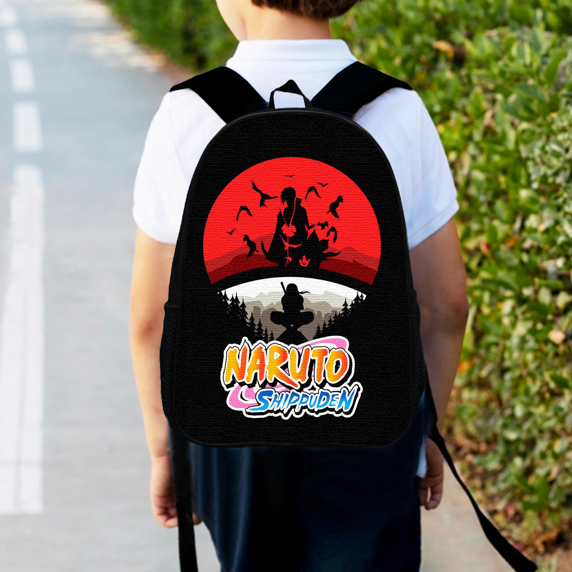 Школьный детский рюкзак для мальчика аниме Наруто Итачи Учиха городской 34х27 см (0062) - фото 5 Школьный детский рюкзак для мальчика аниме Наруто Итачи Учиха городской 34х27 см (0062) - фото 5