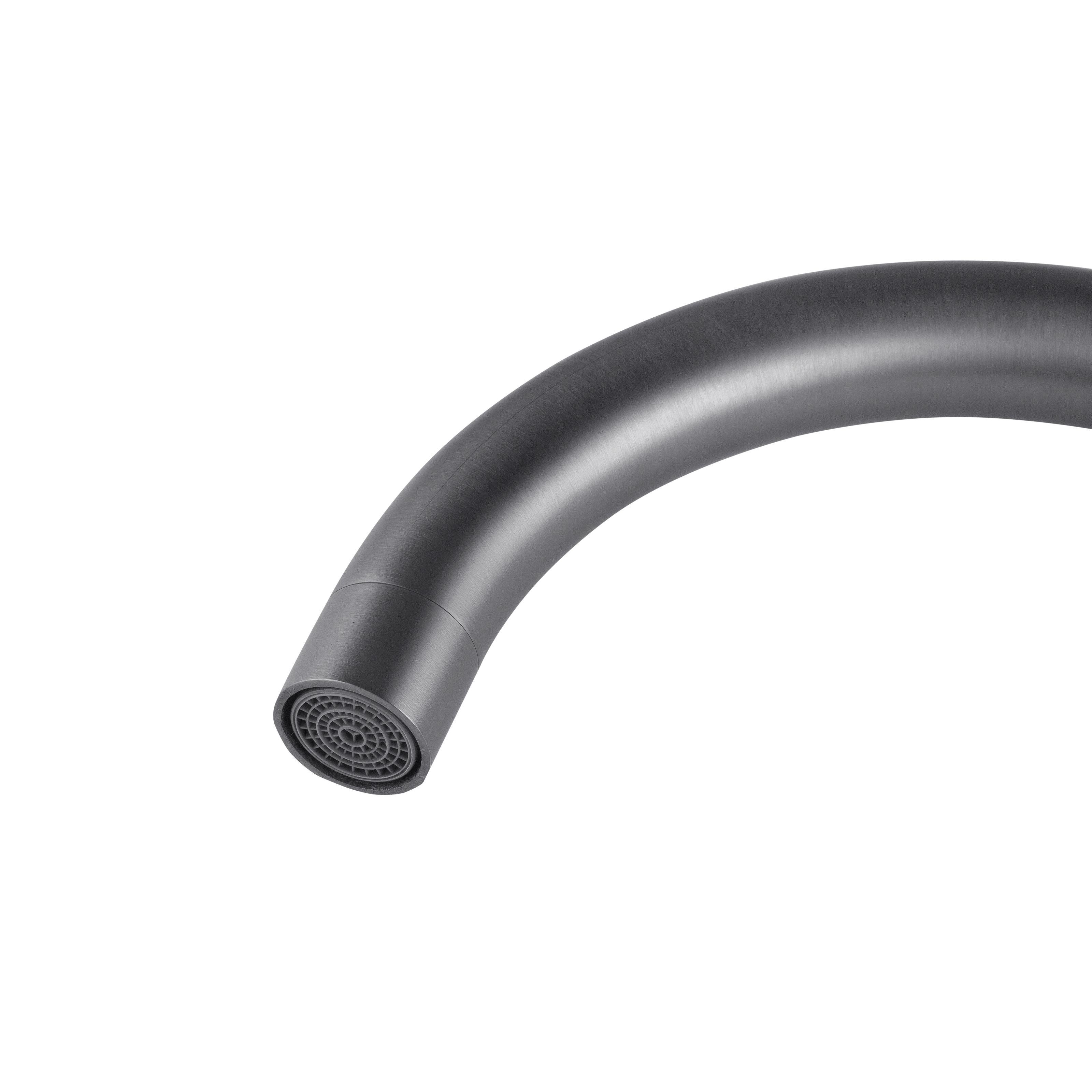 Смеситель для кухни KRONER Edelstahl Klassisch-SCH035PVD CV024351 однорычажный Серый (136545) - фото 7