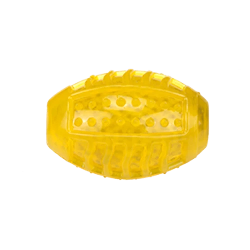 М'яч PAPILLON для регбі з ТПГ для собак, 7,5 см, охолоджуючий, жовтий