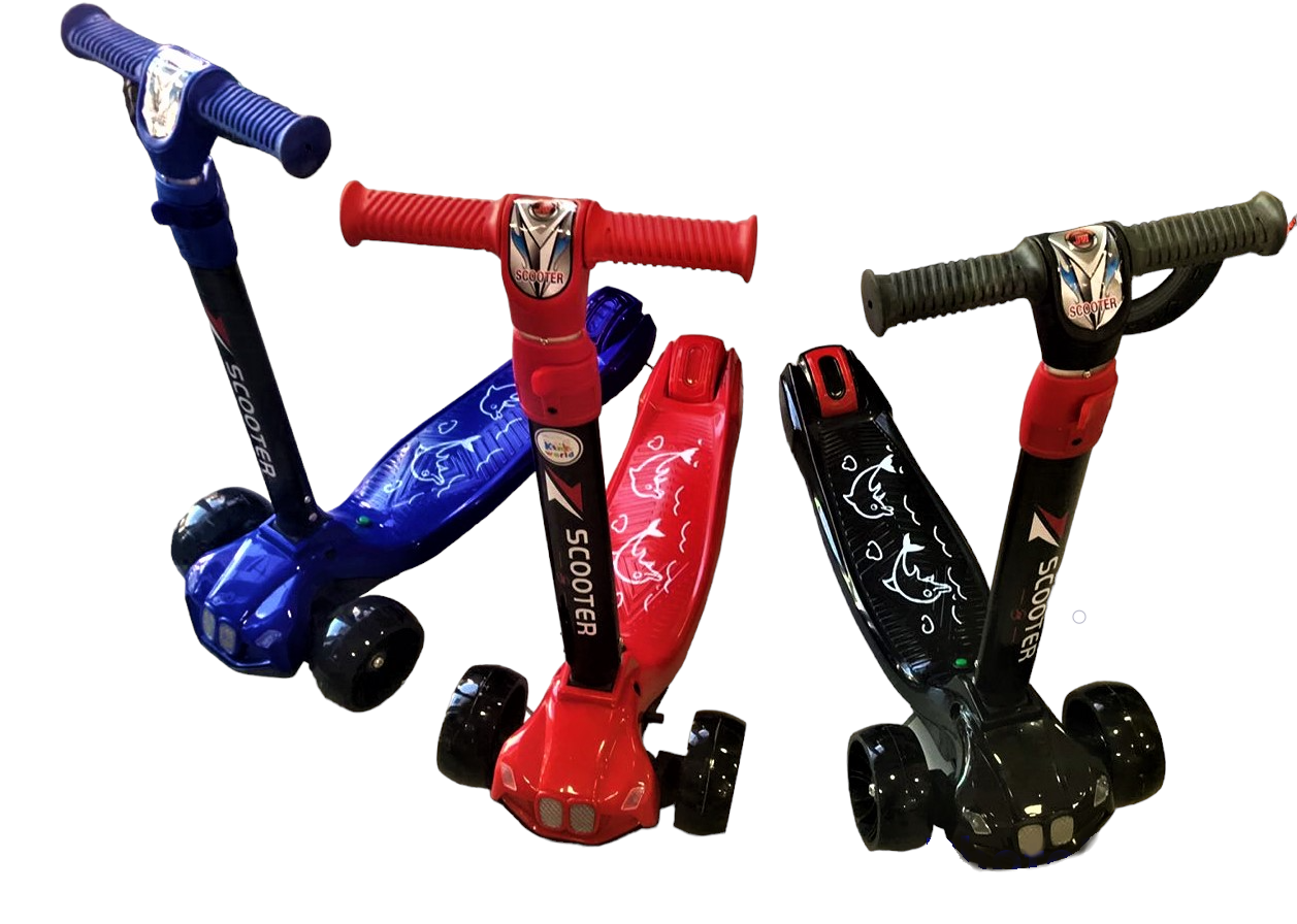 ᐉ Самокат дитячий Scooter 901-YTR з підсвіткою та музикою Чорний ...