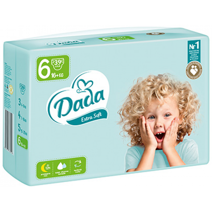 Підгузки Дада Dada Extra Soft р. 6 16 кг 39 шт.