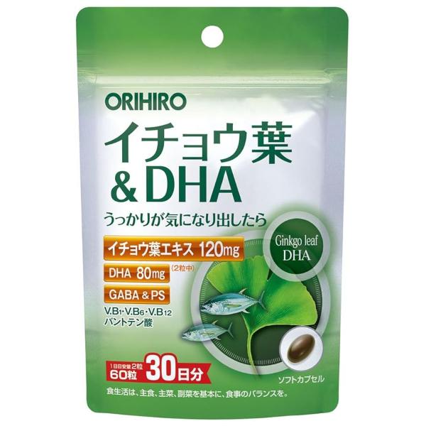Комплекс для профилактики работы головного мозга Orihiro Ginkgo Leaf + DHA + Gaba 60 таб. (000024341)