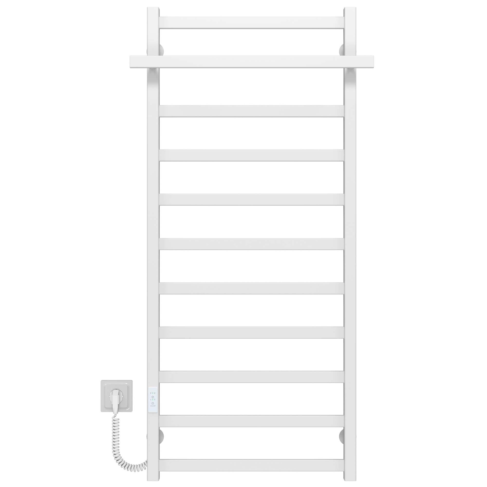 Полотенцесушитель электрический Deffi Nicolе П11 WD04 нержавеющая сталь 500х1200 мм Белый (A.NI.120.50.11.EWL4)