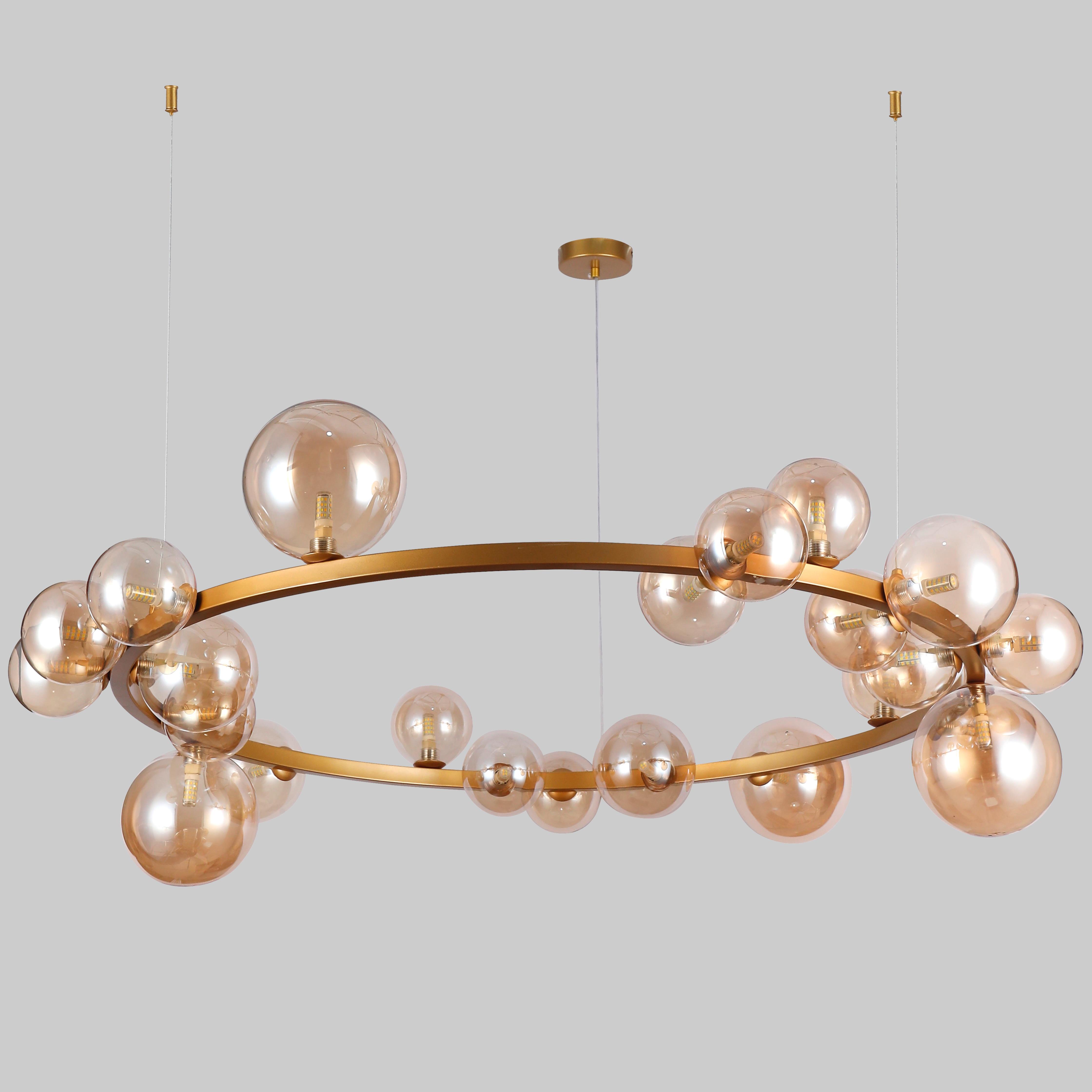 Люстра Bubbles на 24 лампы 115 см Бронзовый (918-LP267-24 XGD+BR)