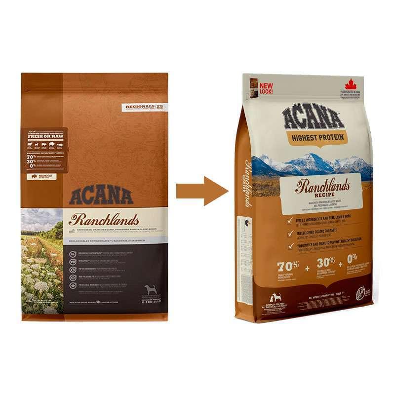 Корм сухий для собак різних порід ACANA RANCHLANDS DOG з червоним м'ясом і рибою 6 кг (a54360) - фото 2