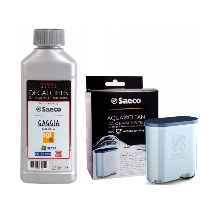 Набір для обслуговування кавомашин Saeco/Philips фільтр AquaClean CA6903/00/рідина від накипу 250 мл (10262055)