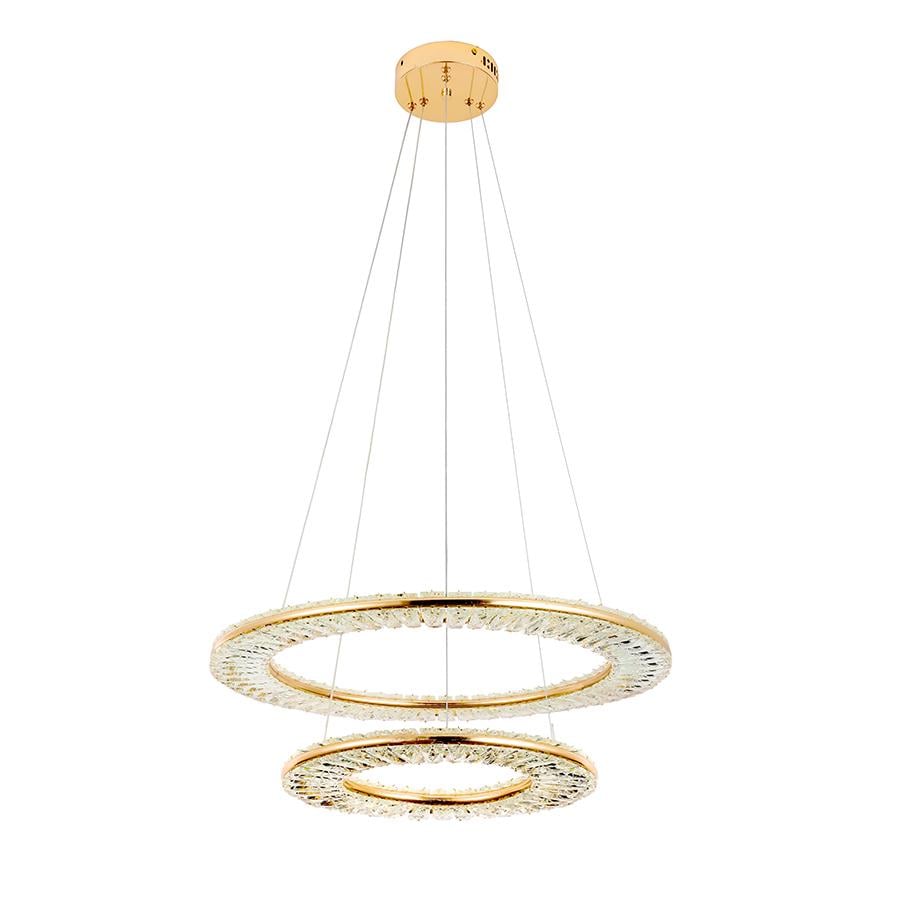 Люстра подвесная хрустальная LED кольца Levistella 799L8806 400+600 FGD Золотой (137813)