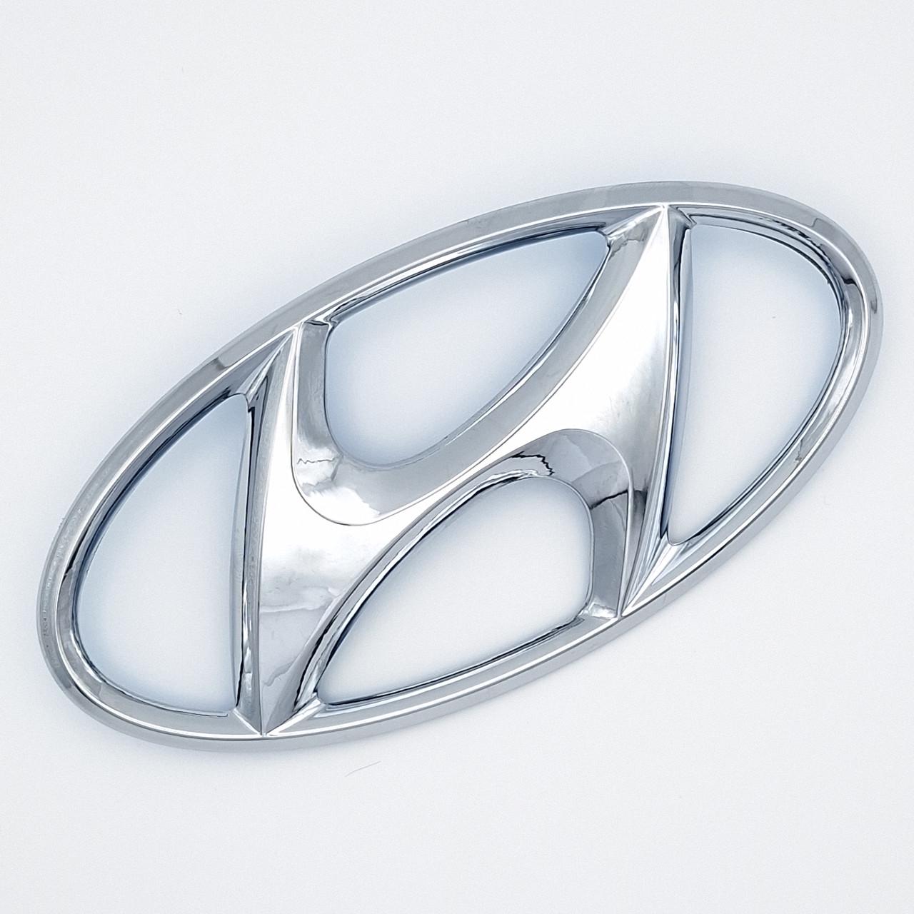 Емблема Hyundai 130х65 мм Хром (1947715320)