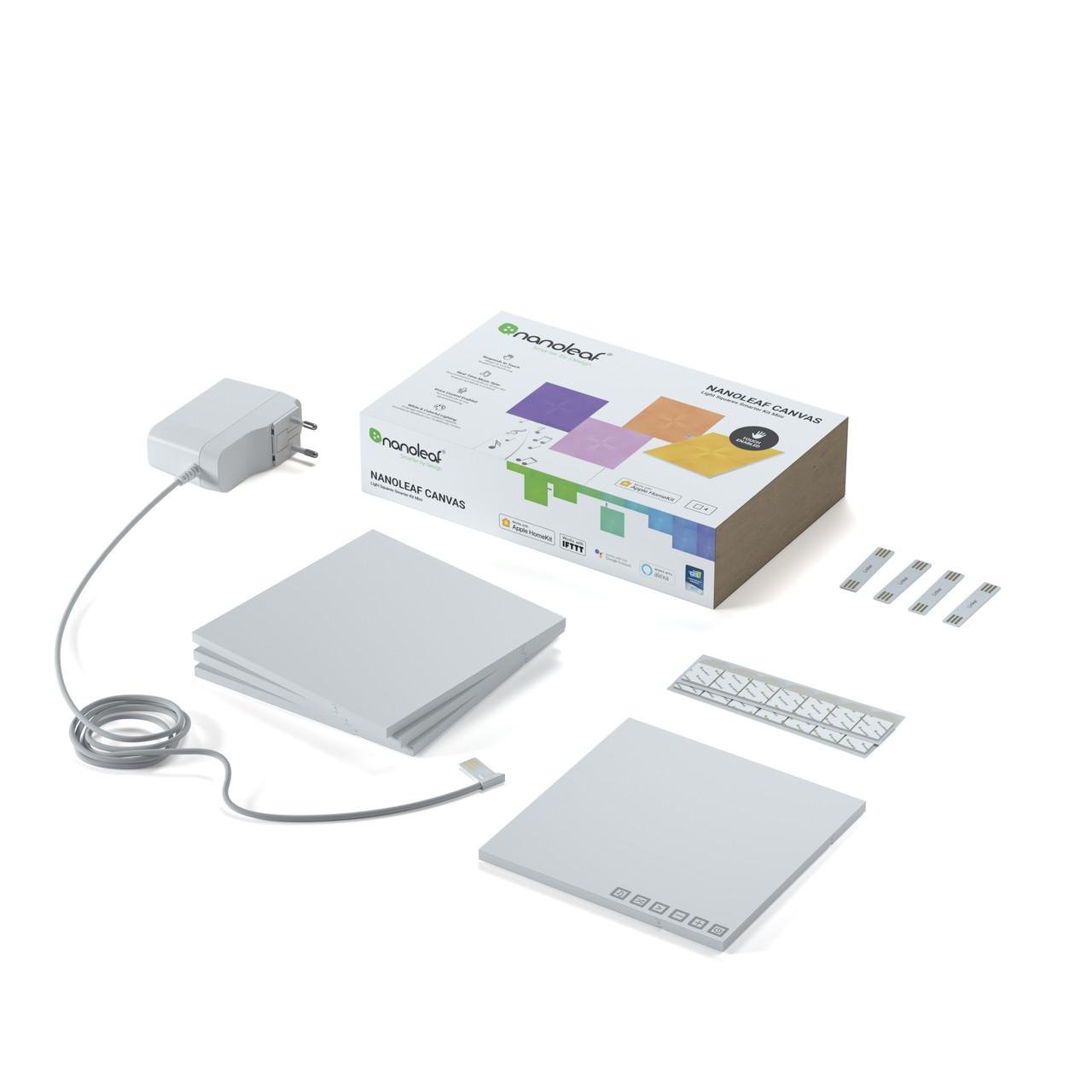 Розумна система освітлення Nanoleaf Canvas Smarter Kit Mini Apple Homekit 4 шт. (1448290624)