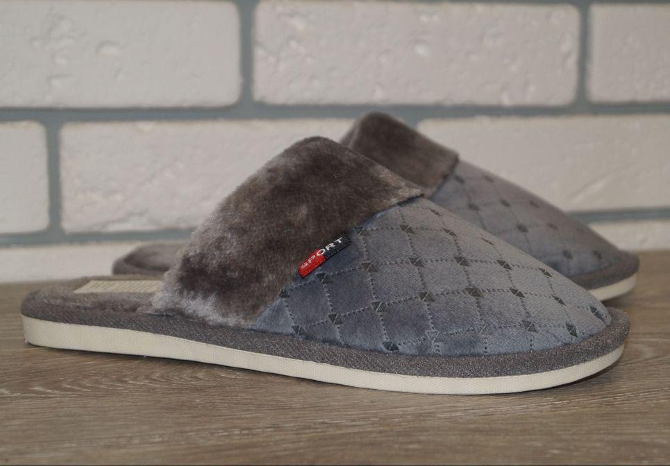 Тапочки мужские домашние Alex р. 42/43 26 см Серый (31432-4243)