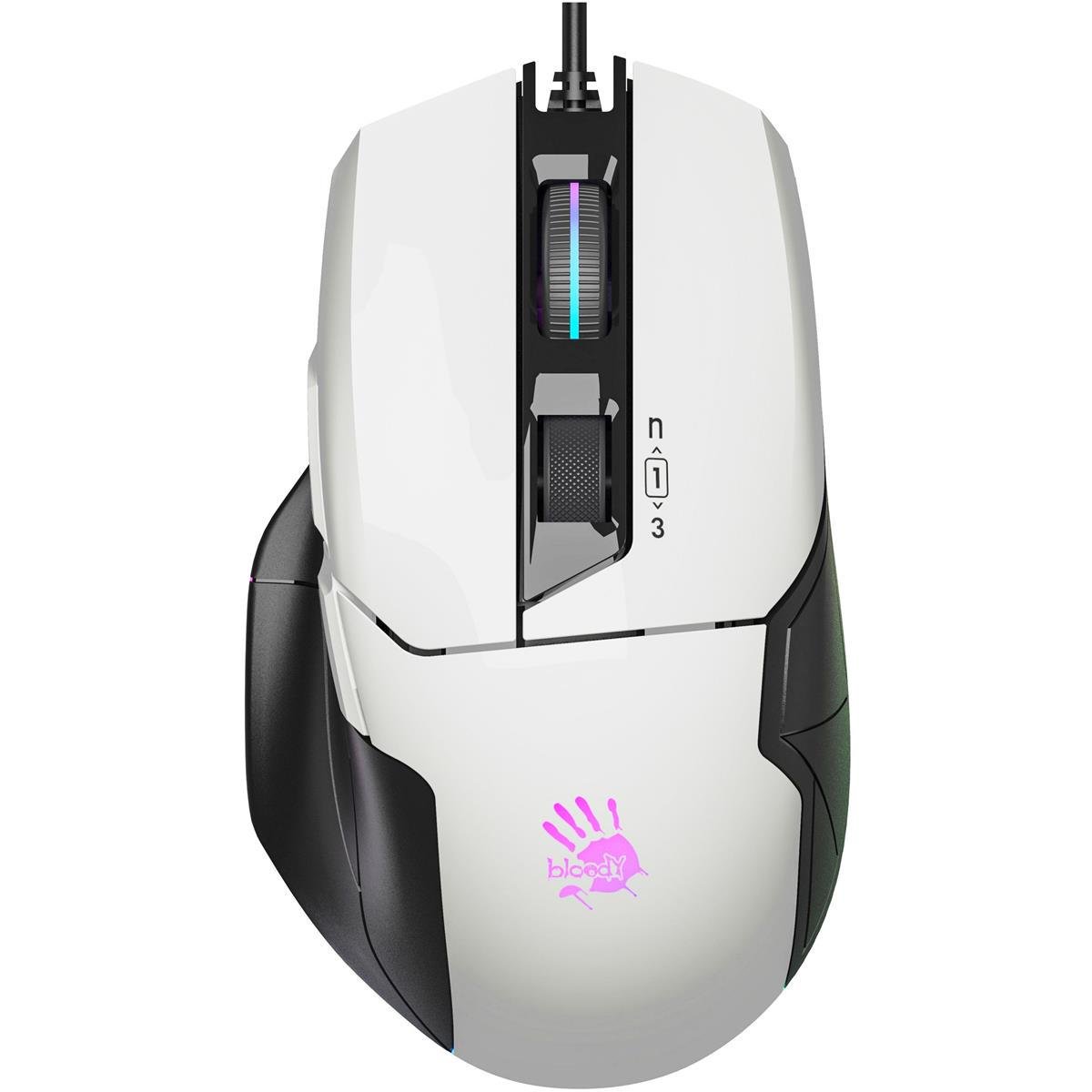 Компьютерная мышка проводная A4Tech Bloody W70 Max RGB Panda White (26711774)