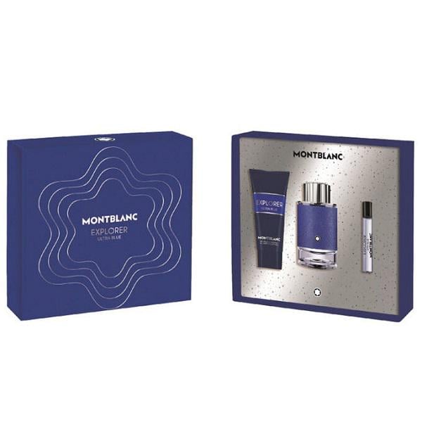 Парфумована вода для чоловіків Mont Blanc Explorer Ultra Blue 100 мл з edp 7,5 мл та гелем для душу 100 мл (4031) - фото 1