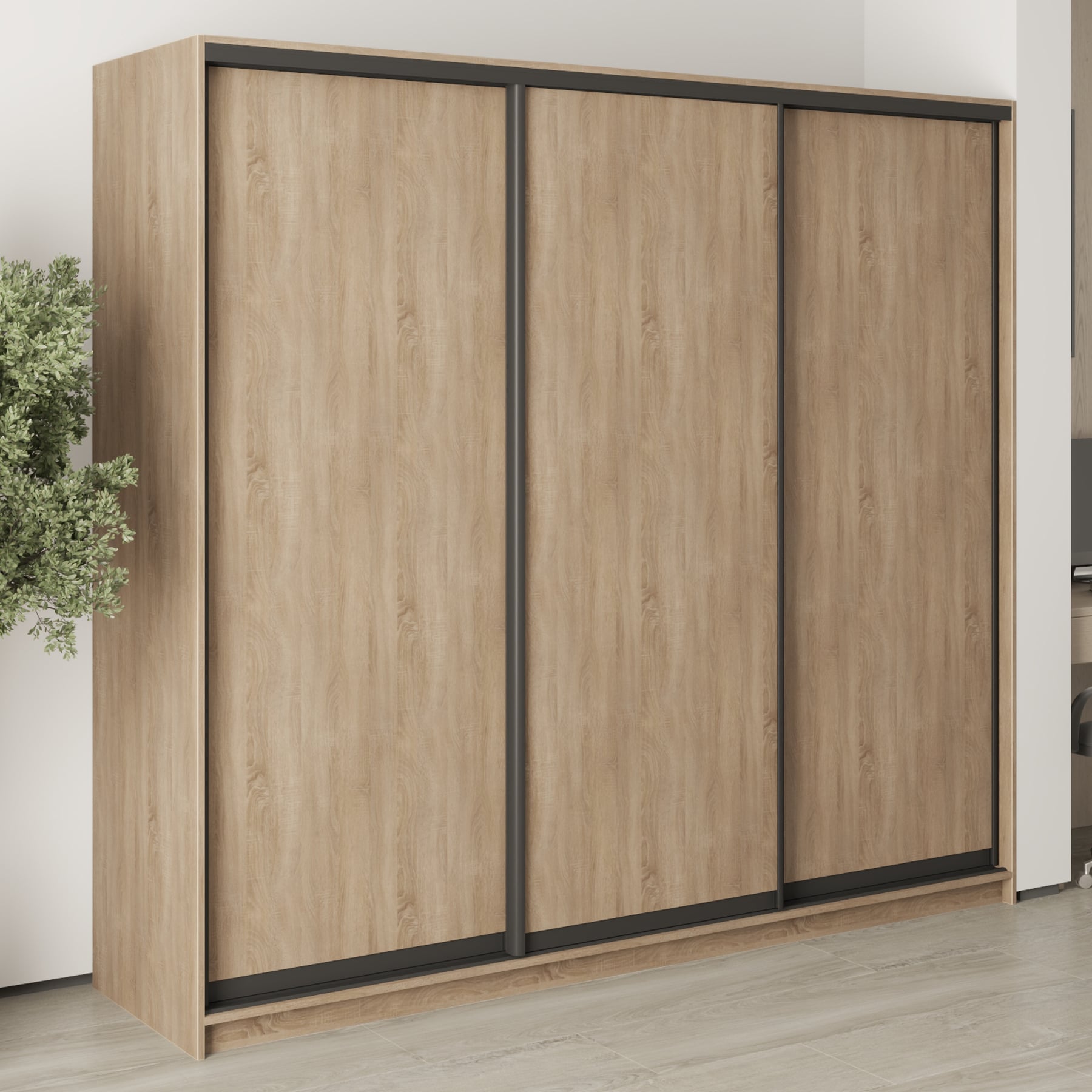 Шкаф-купе трехдверный Mebel Star Комбо BG MBS-8913 230х45х210 см Дуб сонома (1008902) Шкаф-купе трехдверный Mebel Star Комбо BG MBS-8913 230х45х210 см Дуб сонома (1008902)
