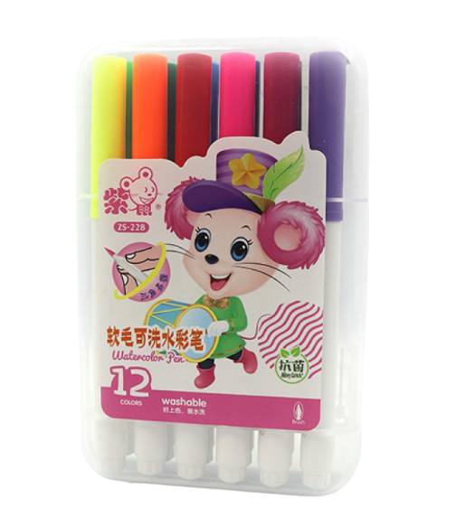 Набір фломастерів-пензлів Mouse 12 шт. 12 кольорів пластиковий бокс (MTT-147664) Набір фломастерів-пензлів Mouse 12 шт. 12 кольорів пластиковий бокс (MTT-147664)