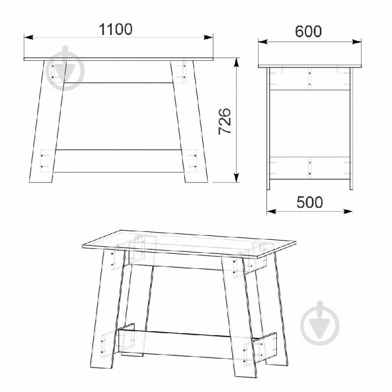 Кухонный стол KOMPANIT КС-11 Бук - фото 2 Кухонный стол KOMPANIT КС-11 Бук - фото 2