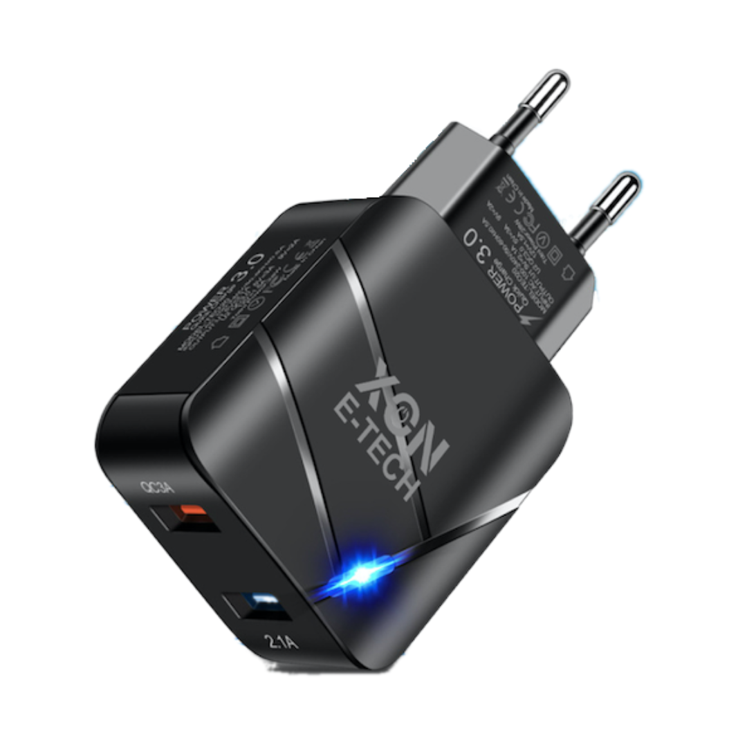 Зарядное устройство XON PowerCharge USB Type-А 18W Черный (PCWC018018A2С0B 6174)