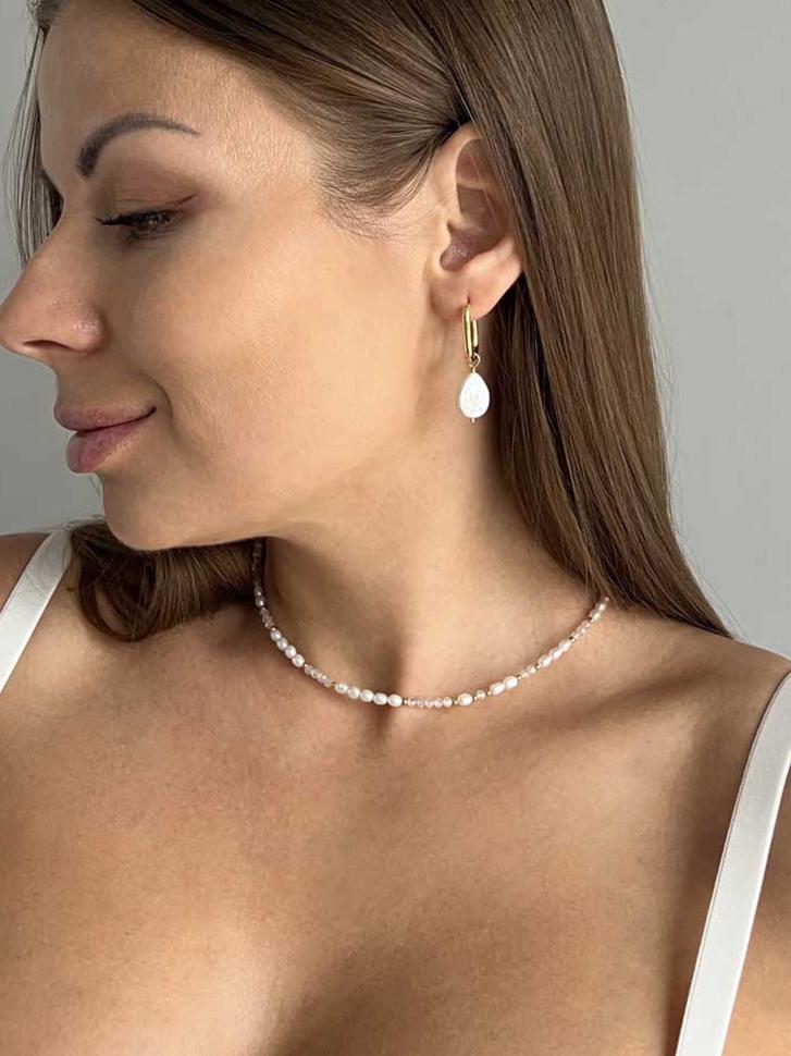 Чокер LeBijou з фіанітами та перлинами (5281)