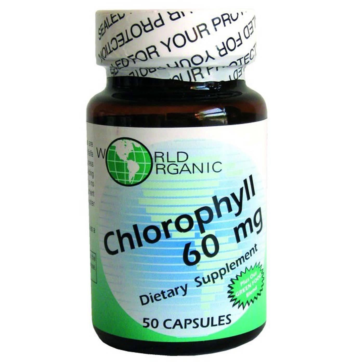 Хлорофилл World Organic Chlorophyll 60 mg 100 Vegetarian Caps