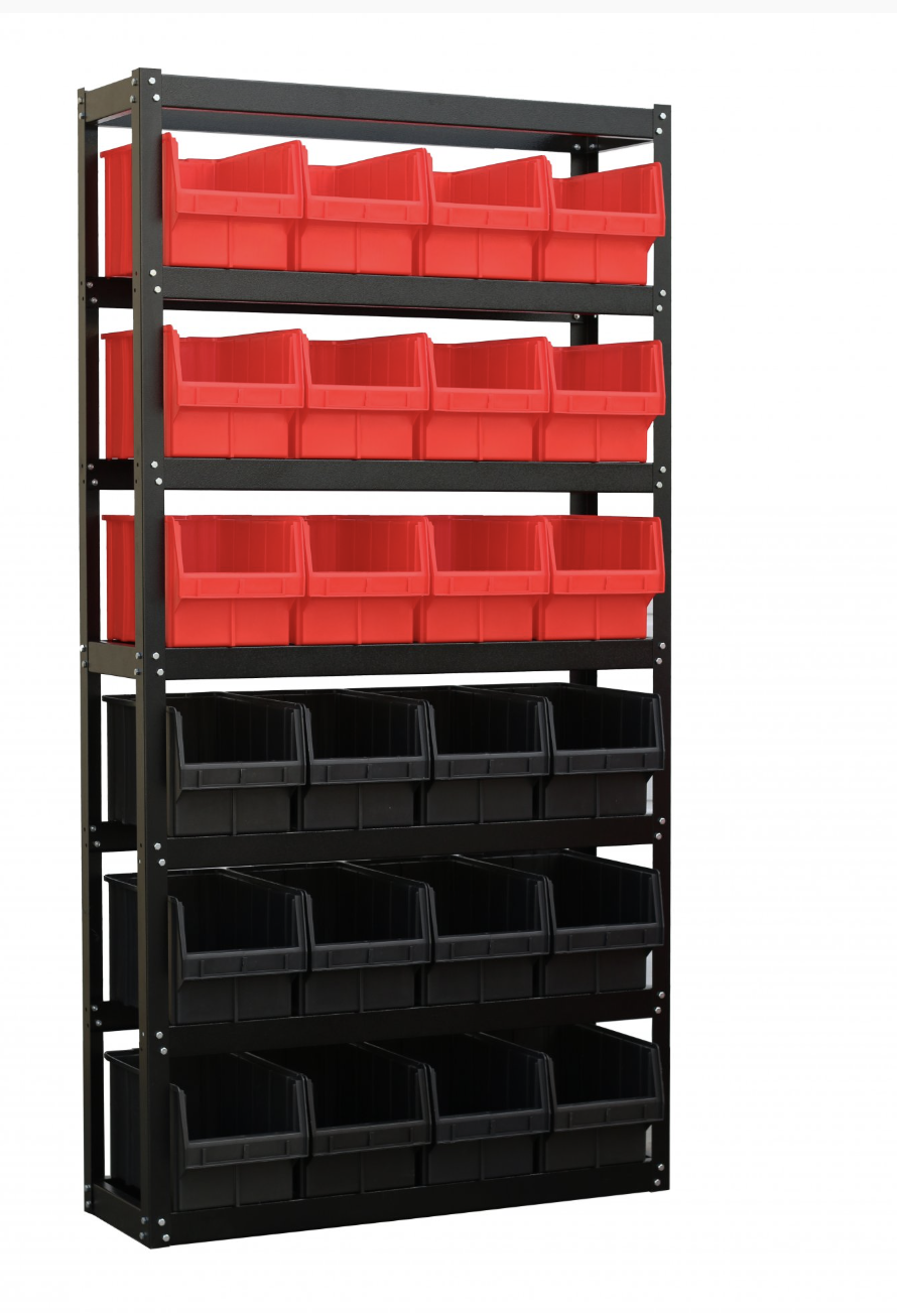 Стелаж для метизів з ящиками для зберігання