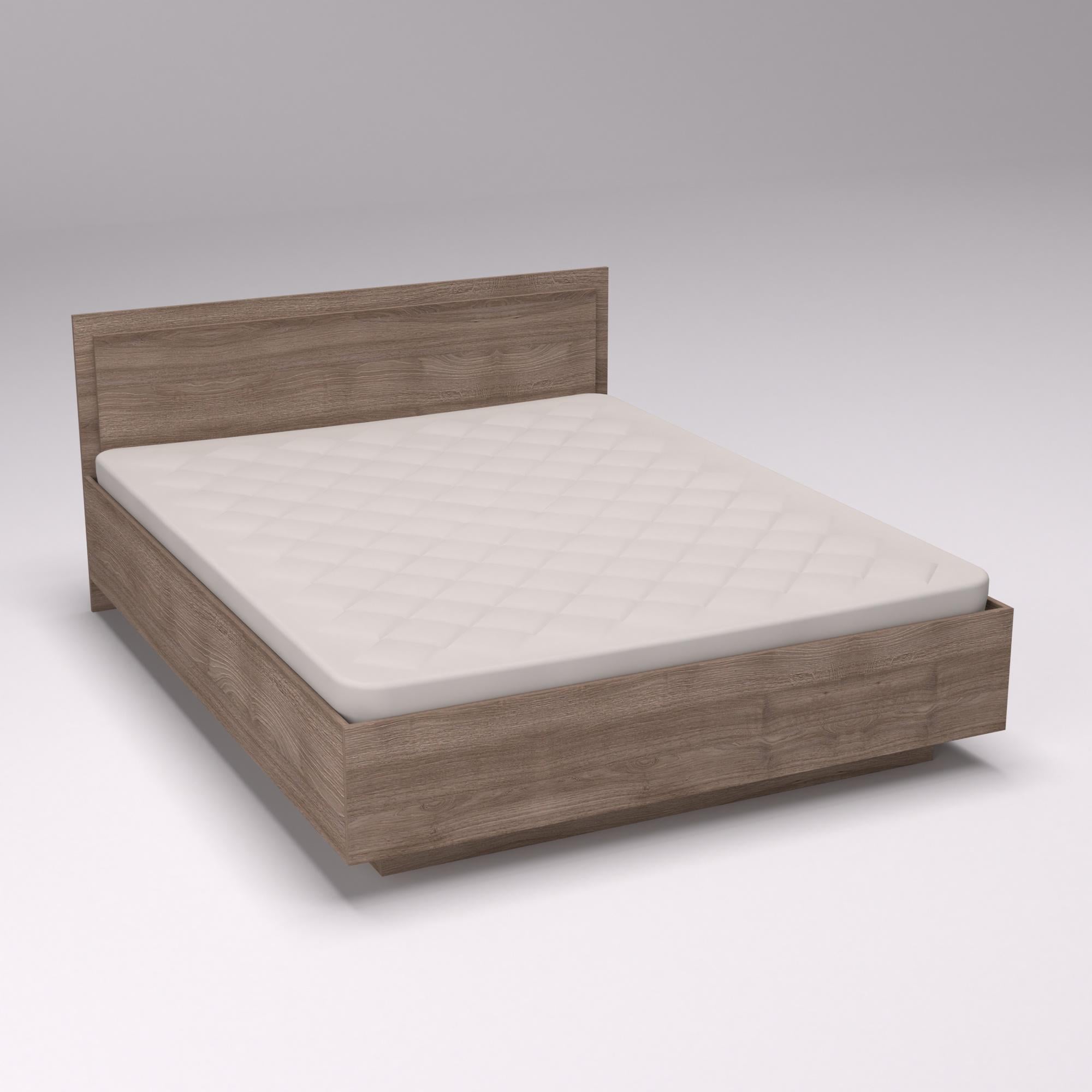 Ліжко двоспальне Крістал №2 2035х1432х850 мм Дуб Шамоні Темний (133013)