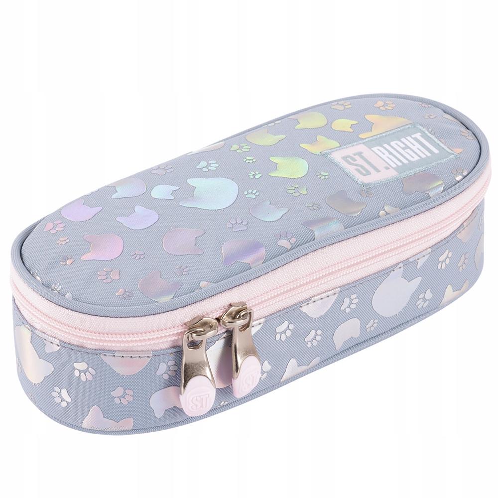 Пенал-тубус St.right з кишенькою на клапані Bp26 Majewski Срібні котики - фото 2 Пенал-тубус St.right з кишенькою на клапані Bp26 Majewski Срібні котики - фото 2