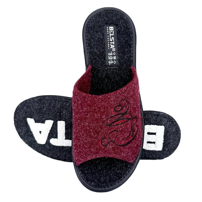 Тапочки комнатные женские войлок 1088-3 p. 36 23 см Черный