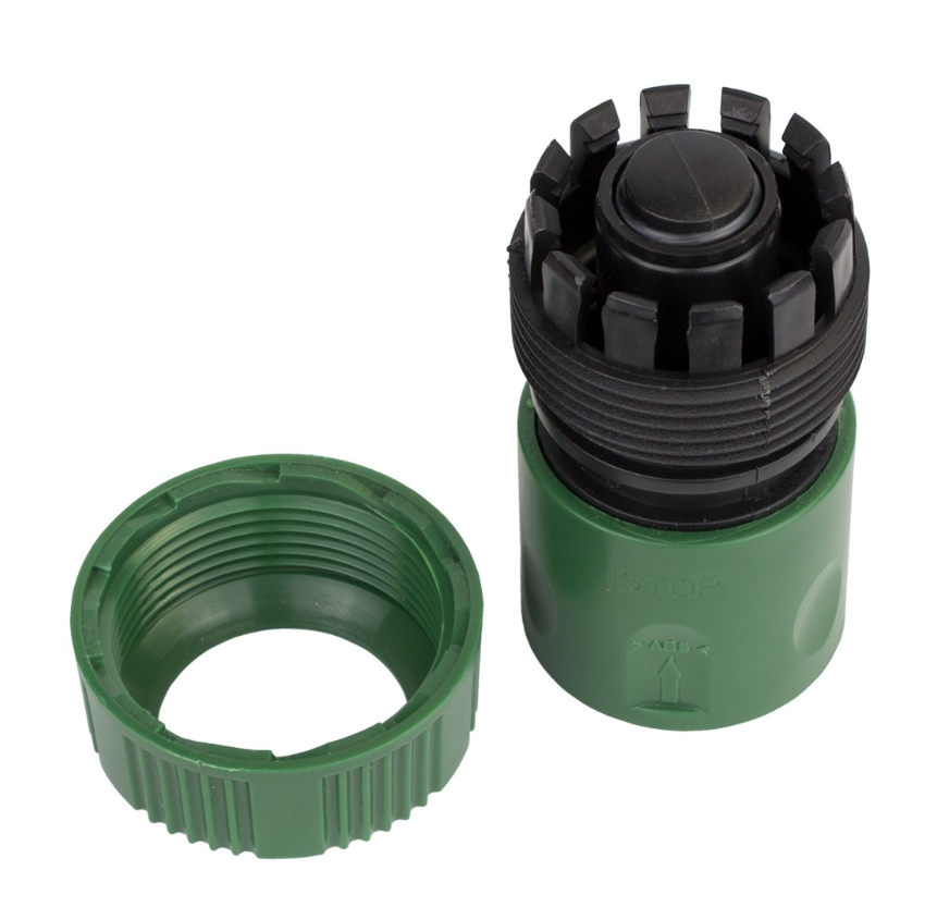 Коннектор быстросъемный Grad 1/2" с аквастопом для шланга 3/4" (5016125)