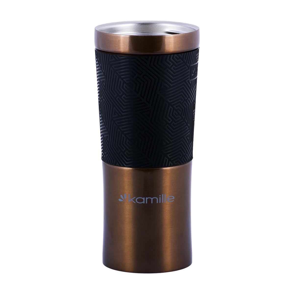 Термокружка Kamille 480 мл з нержавіючої сталі Бронзовий (KM-2065)