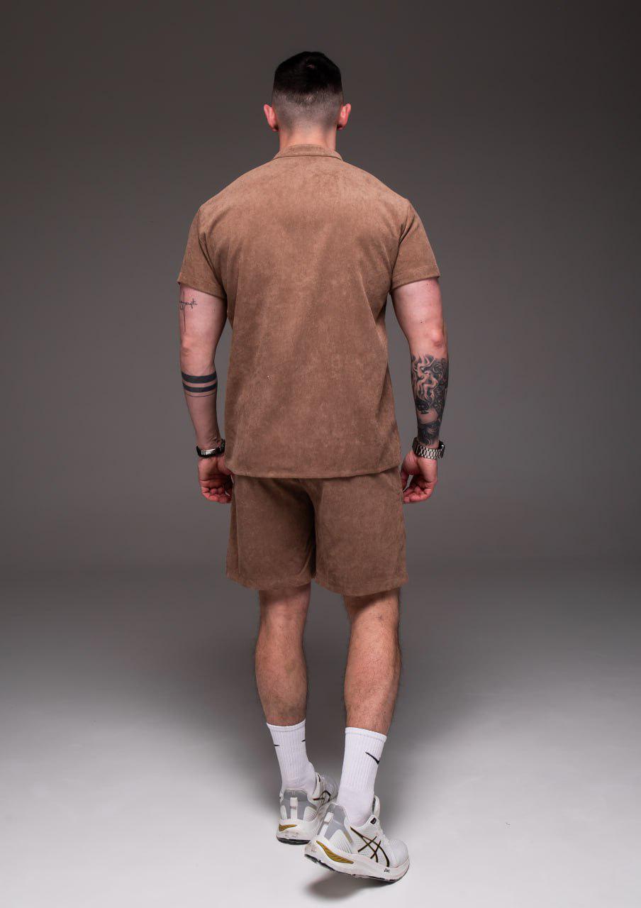 Костюм мужской вельветовый летний S Коричневый (2377/2/1) - фото 4