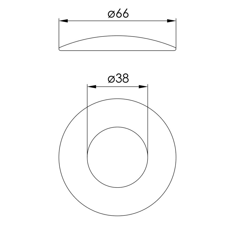 Накладка на сифон DiMARCO DM2F000MB для умивальника (ANT-81214) - фото 2