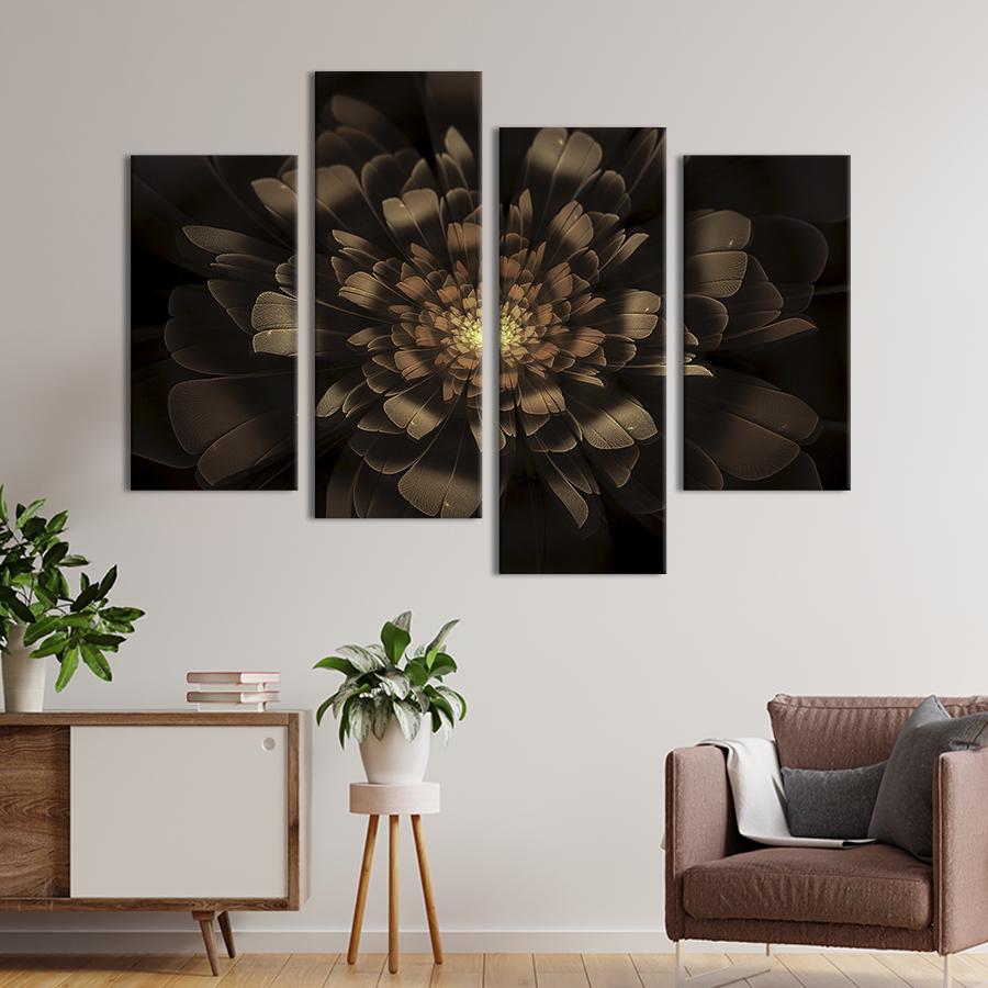 Картина на холсте Тёмная астра 129x90 см (876-42)