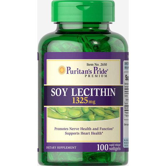 Лецитин Puritan's Pride Soy Lecithin 1325 mg 100 Caps